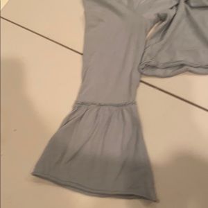 Light blue Bell sleeve Top